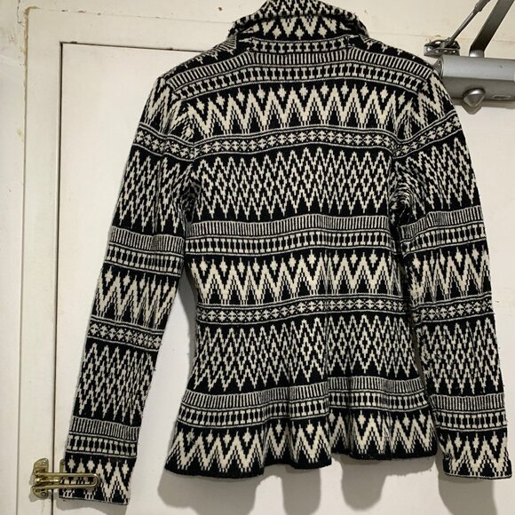 LAUREN RALPH LAUREN KNIT WOOL BLEND PRINT SHAWL SWEATERS SIZE L - Picture 13 of 15